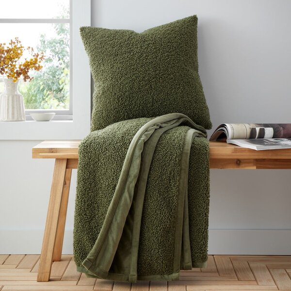 Zelena deka od mikropliša 130x170 cm Velvet Boucle – Catherine Lansfield