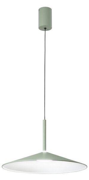 Luce Ambiente Design Khan LED viseća lampa, zelena, Ø 48 cm, metal, CCT, Zelena, Dnevni boravak/blagovaonica, Metal