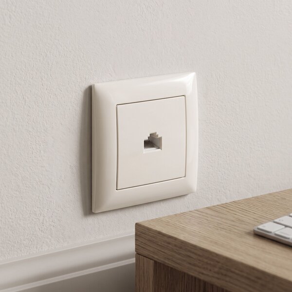 RJ45 Utičnica s Okvirom OSTE JNH010-S BEIGE