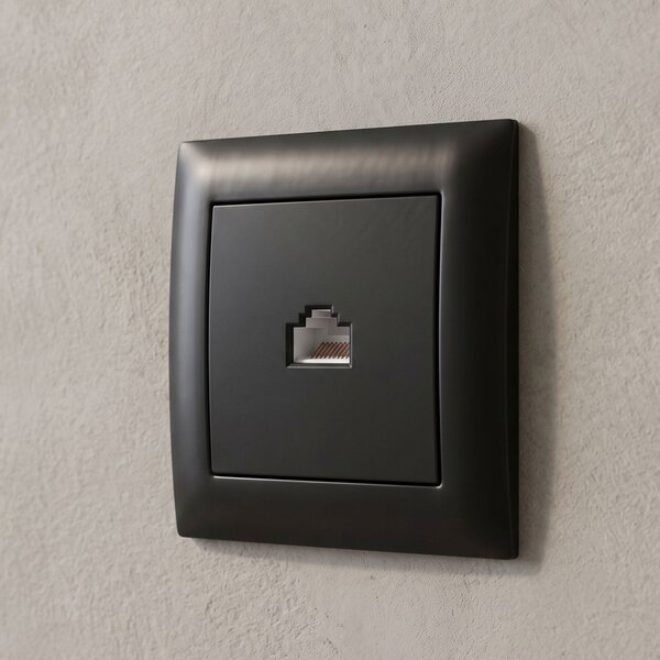 RJ45 Utičnica s Okvirom OSTE JNH010-S BLACK