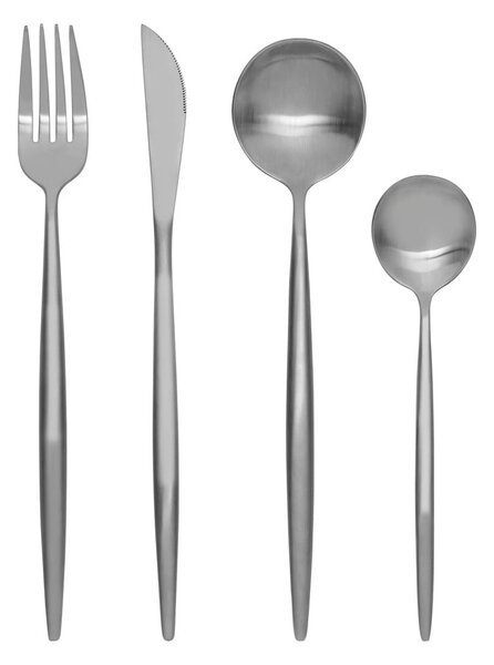Pribor 16 kom od nehrđajućeg čelika u srebrnoj boji Modern retro – Premier Housewares