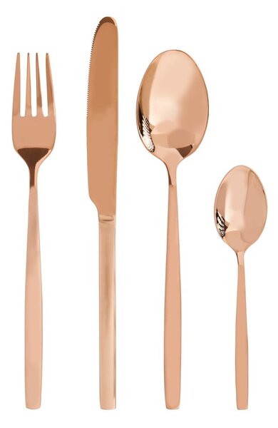 Pribor 16 kom od nehrđajućeg čelika u bakrenoj boji Avie – Premier Housewares