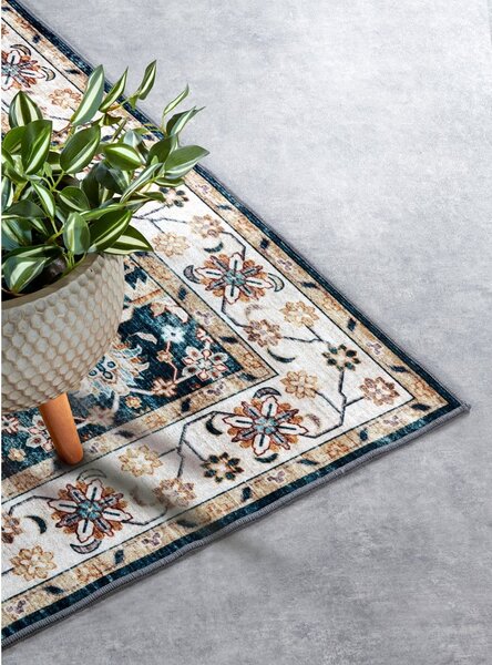 Plavi tepih 160x230 cm Saveh Blue Cream – Elle Decoration
