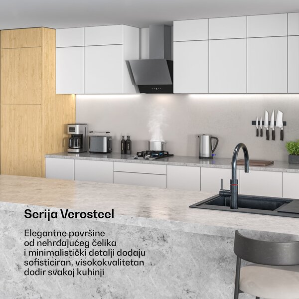 Klarstein Verosteel električno kuhalo za vodu | 1,7 litara | 2200 W | Okretna baza 360° | moderni dizajn od nehrđajućeg čelika