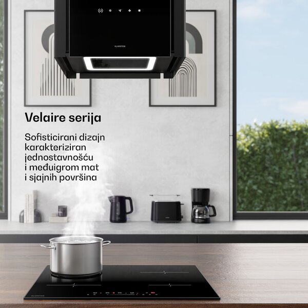 Klarstein Velaire električno kuhalo za vodu | 1,7 litara | 2200 W | Okretna baza 360° | moderni, minimalistički dizajn