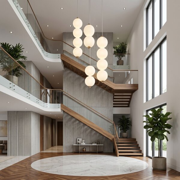 LED viseća stropna lampa LHJ118-4CP brušeno zlato