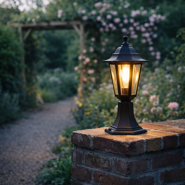 Klasična vanjska podna lampa crna 42,2 cm IP44 - New Haven
