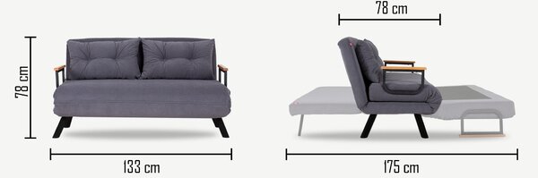 Zondo.hr Sofa futon Sandy (bež). Akcija -30%. 1062312