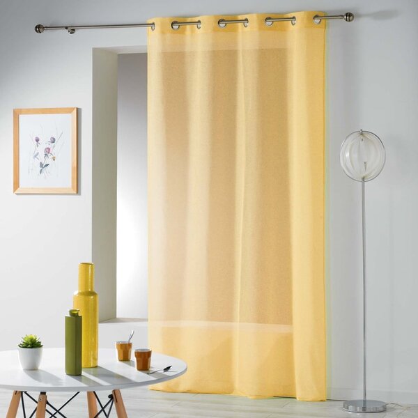 Žuta prozirna zavjesa 140x240 cm Telma – douceur d'intérieur