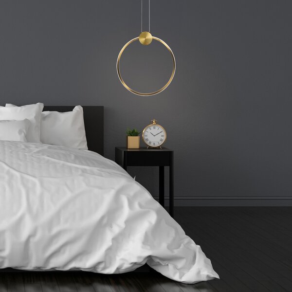 Stropni luster LED APP1397-CP OLD GOLD 40cm