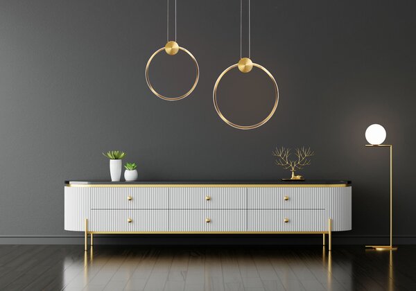Stropni luster LED APP1397-CP OLD GOLD 40cm