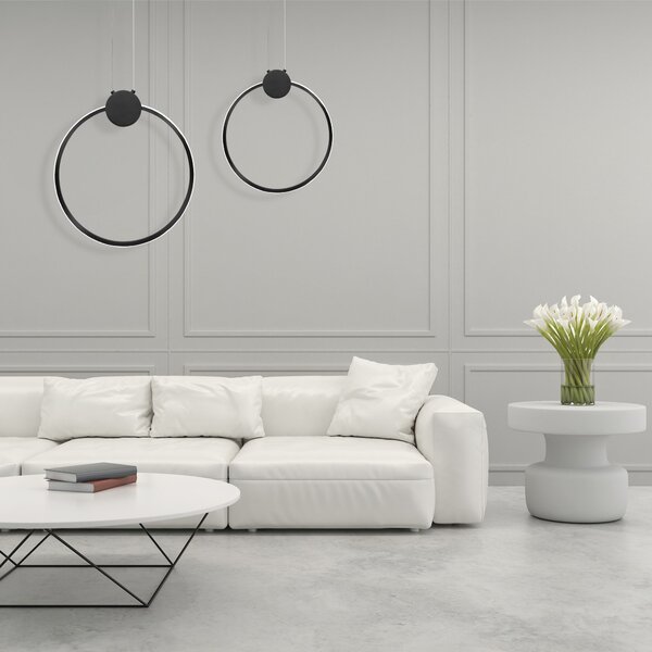 Stropni luster LED APP1392-CP BLACK 30cm
