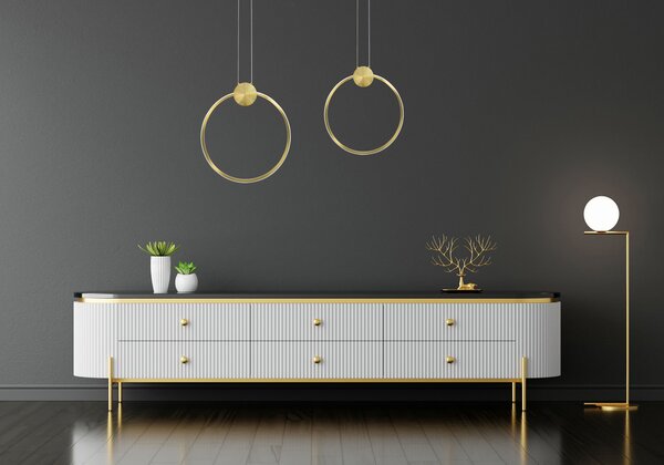 Stropni luster LED APP1396-CP GOLD 40cm