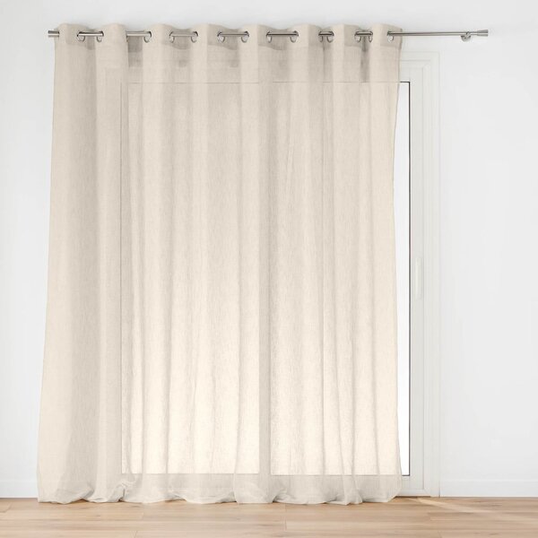 Prozirna zavjesa u prirodnoj boji 300x240 cm Carlin – douceur d'intérieur