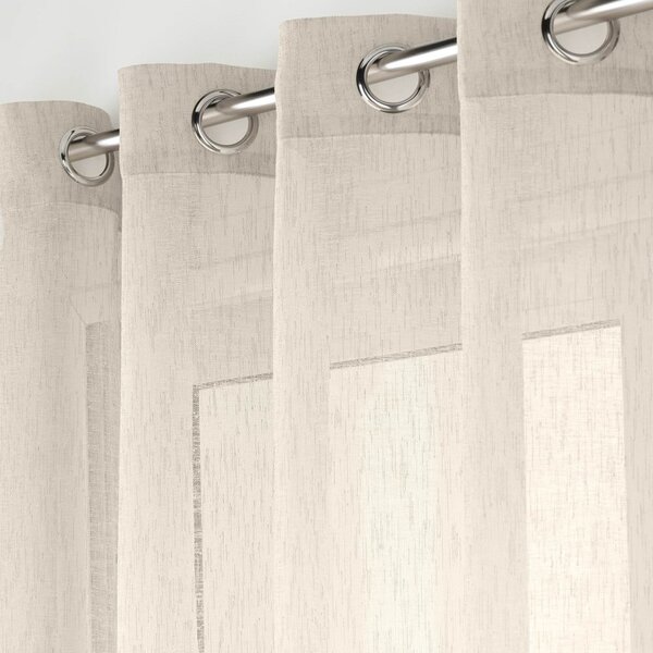 Prozirna zavjesa u prirodnoj boji 300x240 cm Carlin – douceur d'intérieur