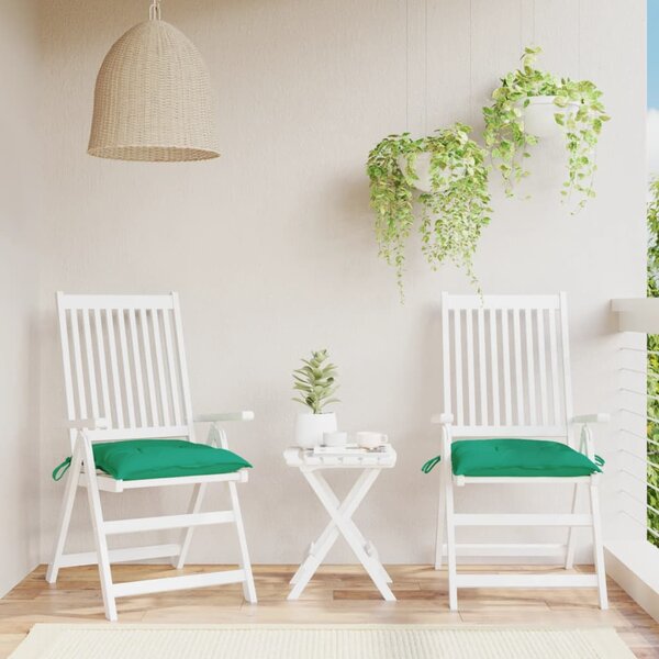VidaXL Jastuci za stolice 2 kom zeleni 50 x 50 x 7 cm tkanina Oxford