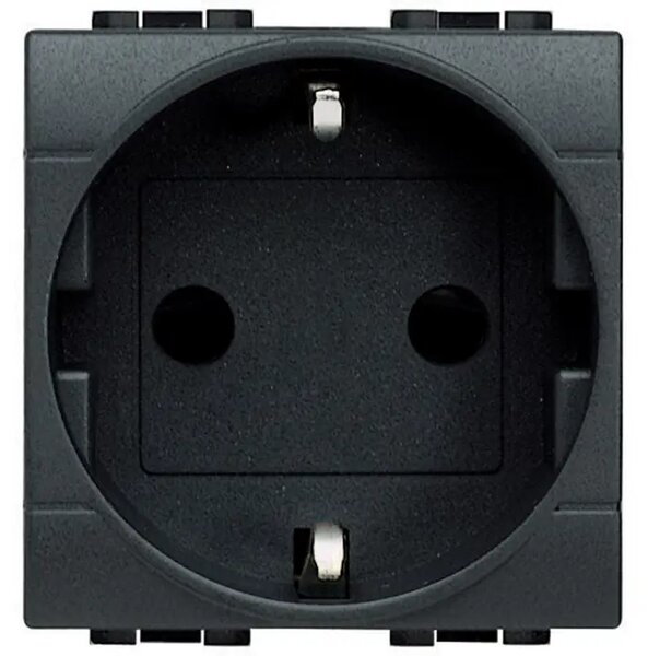 UTIČNICA 2M 2P+E/16A/250V ANTHRACITE L4141