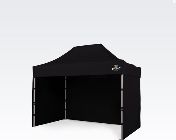 Profesionalni vrtni šator 2x3m ALU EXCLUSIVE (3 stijenke) - sa 3 zida - Crno