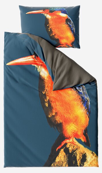3D posteljina od mikrovlakana LEDEN modro sivo Dimenzije posteljine: 70 x 90 cm | 140 x 200 cm