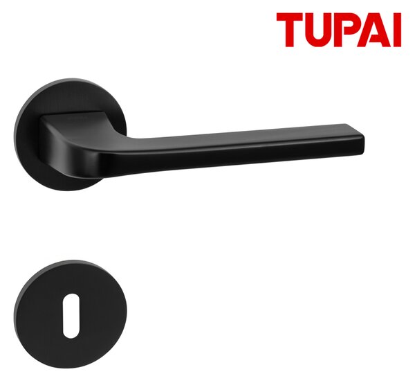 Kvaka Tupai Vertex crna zamak / rozeta ključ, cilindar ili wc Ključ