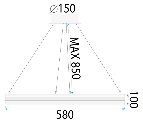Lampa Viseća LED APP1672-CP GOLD