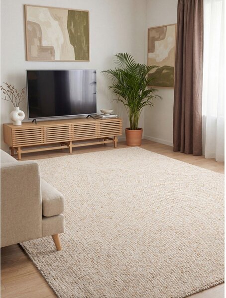 Krem perivi tepih 80x150 cm Rocco Cream – Elle Decoration