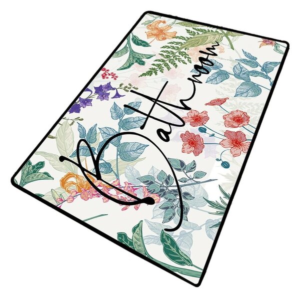 Kupaonska prostirka 70x120 cm Green In Flower – Foutastic