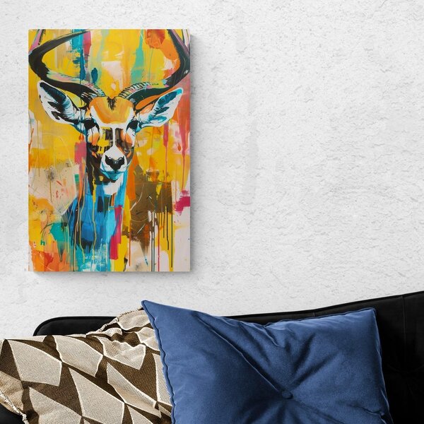 Slika antilope poput slike na platnu