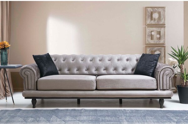 Atelier Del Sofa Trosjed na razvlačenje POLYANNA sivi, Polyanna - Grey