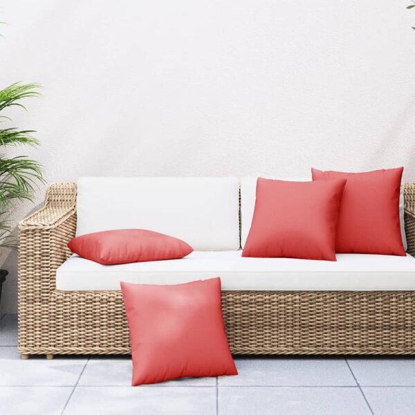 VidaXL Ukrasni jastuci 4 kom crveni 40 x 40 cm od tkanine