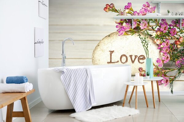 Fototapeta s natpisom na kamenu Love
