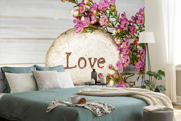 Fototapeta s natpisom na kamenu Love