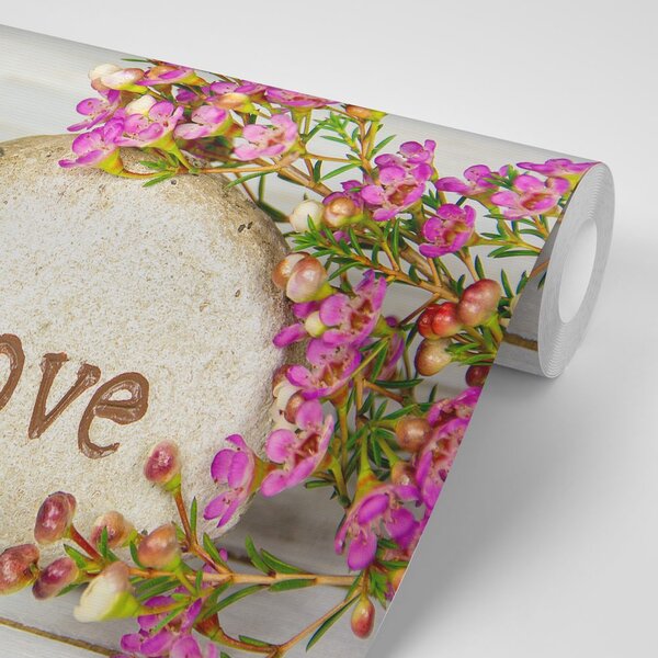 Fototapeta s natpisom na kamenu Love