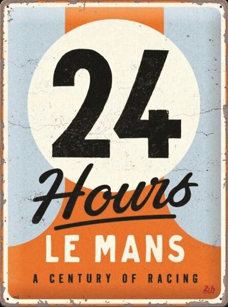 Metalni znak 24h Le Mans - A Centrury of Racing, (30 x 40 cm)