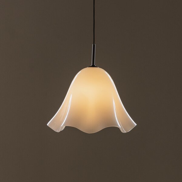 Globen Lighting Bello viseća lampa, bijela, staklo Ø 30 cm, prigušiva, Bijela, Dnevni boravak/blagovaonica, Staklo