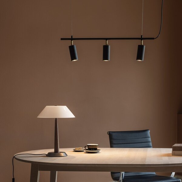 Globen Lighting Hubble 3 viseća lampa, crna, duljina 75 cm, za žarulje, prigušiva, Crno, Dnevni boravak/blagovaonica, Aluminij