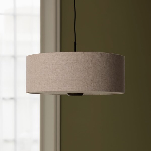 Globen Lighting Bosco 55 viseća lampa, bež, Ø cm, tkanina, prigušiva, Bež, Dnevni boravak/blagovaonica, Tkanina / tekstil