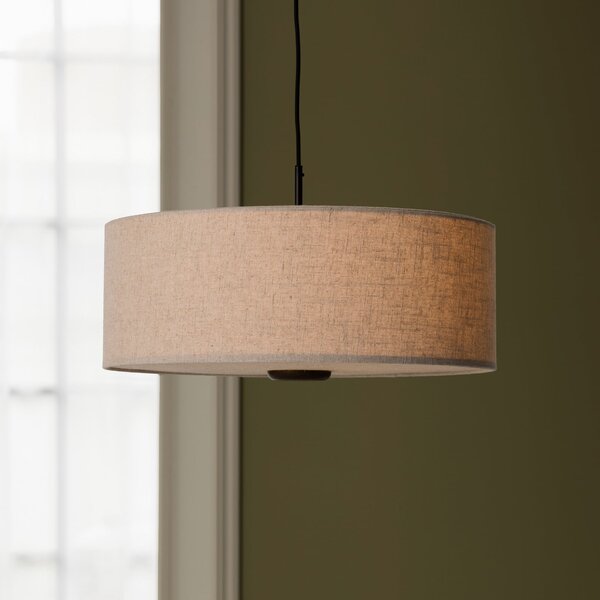 Globen Lighting Bosco 55 viseća lampa, bež, Ø cm, tkanina, prigušiva, Bež, Dnevni boravak/blagovaonica, Tkanina / tekstil