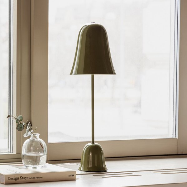 Globen Lighting Blåklockan stolna lampa, maslinasto zelena, visina 56 cm, Zelena, Dnevni boravak/blagovaonica, Metal