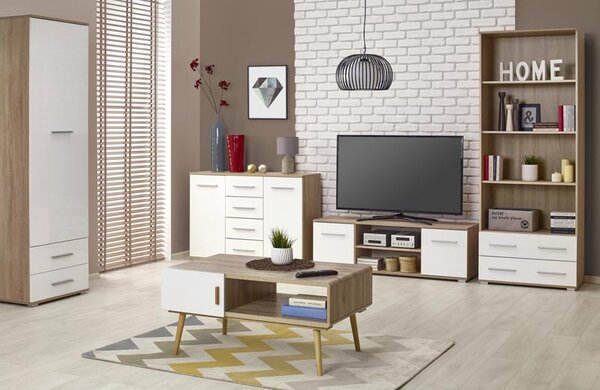 Ormar s policama Vida REG-1 (hrast sonoma + bijela)