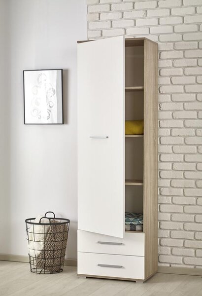 Ormar s policama Vida REG-1 (hrast sonoma + bijela)