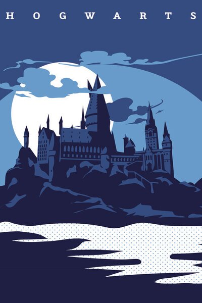 Umjetnički plakat Harry Potter - Hogwarts, (26.7 x 40 cm)