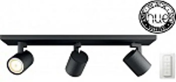 HUE LED REFLEKTOR 'RUNNER' 3XGU10/5,5W/230V/CRNI + DIMMER SWITCH 53093/30/P7#