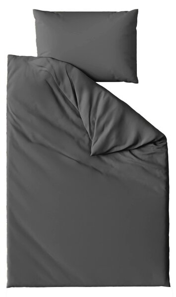 Pamučna posteljina LUX tamno siva s hotelskim džepom Dimenzije posteljine: 70 x 90 cm | 140 x 200 cm