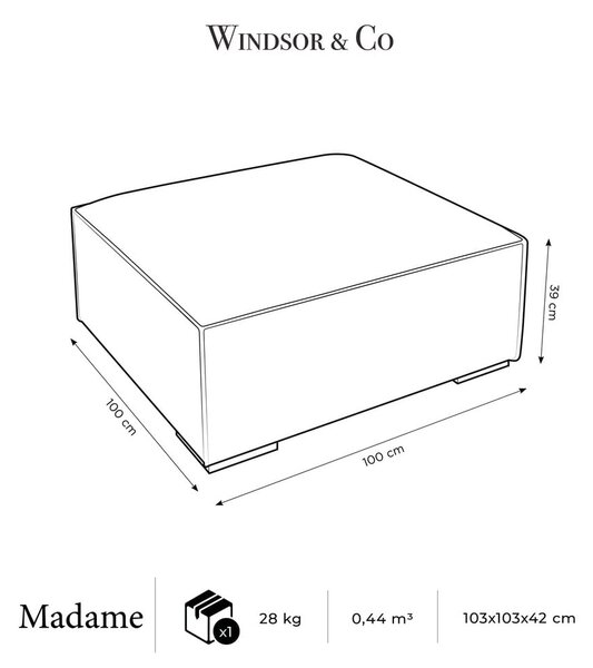 Kožni tabure Madame - Windsor & Co Sofas