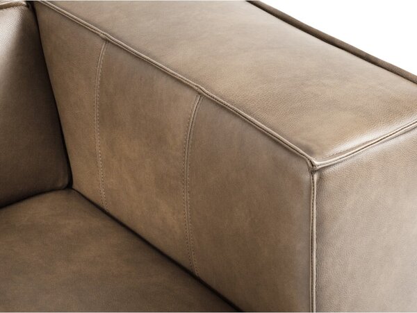 Svijetlosmeđa kožna kutna garnitura (varijabilna) Madame - Windsor & Co Sofas