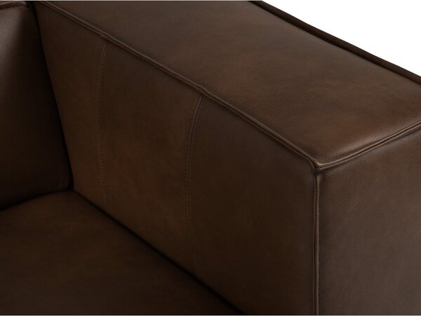 Tamnosmeđa kožna kutna garnitura (desni kut) Madame - Windsor & Co Sofas