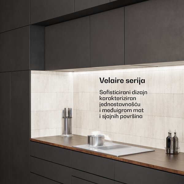 Klarstein Velaire indukcijska ploča za kuhanje s napom | 4 zone kuhanja | 8400 W | 80 cm