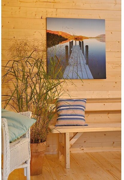 Kiehnholz Vrtna kućica Stockholm (Vanjska dimenzija uklj. krovni prevjes (Š x D): 340 x 393 cm, Drvo, Natur)