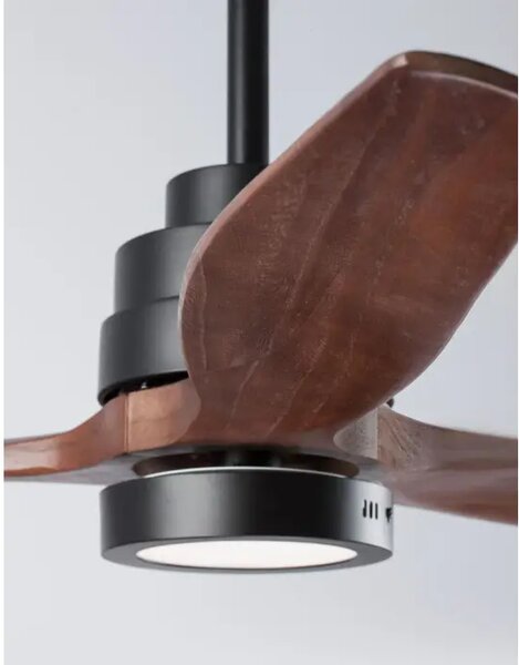 SABAL PLAFONSKI VENTILATOR LED 12W/3000K/800lm/IP20/MATT CRNA & SMEĐA NL5231401